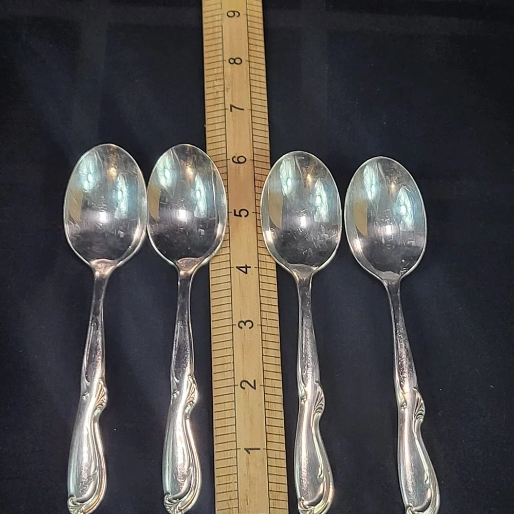 Rogers and Brothers Celebration‎ 4 Teaspoon Set Silverplate Silverware VTG 1959